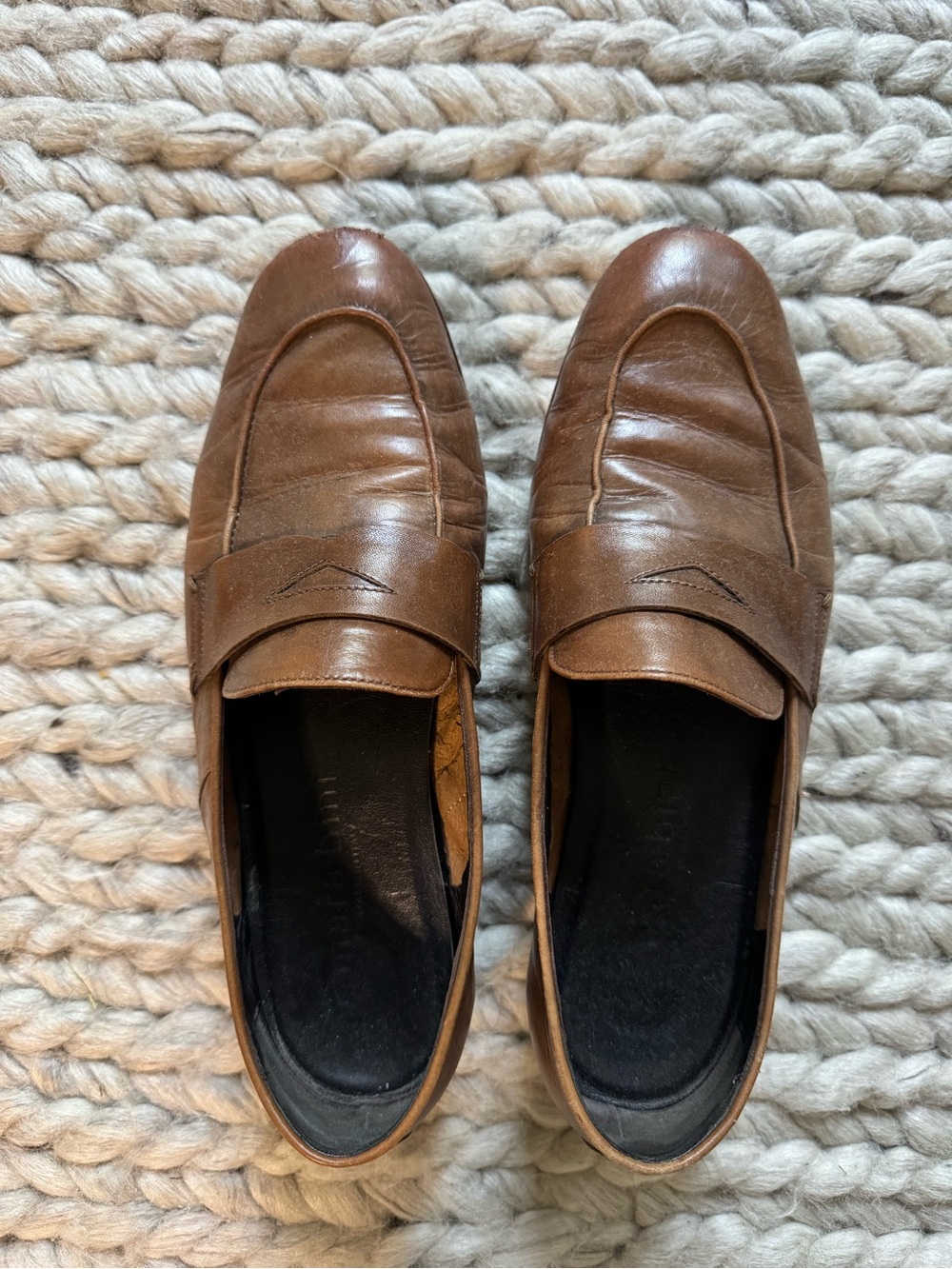 Mara Bini Brown Leather women’s Penny Loafers Sz EU38